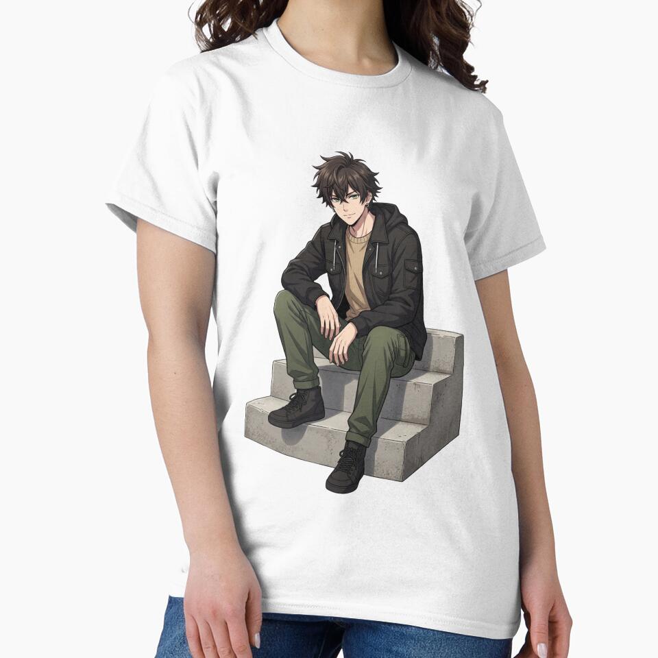 KAIRO Sitting Anime Streetwear Character Urban Chill - Adult & Kids T-Shirts, Sweatshirts & Hoodies apparel design preview 2