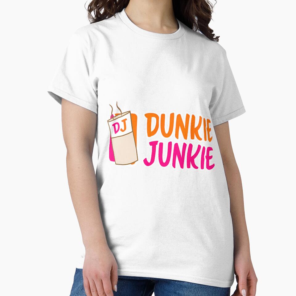 Donut and coffee lover Dunkie Junkie Short Sleeve by - Adult & Kids T-Shirts, Sweatshirts & Hoodies apparel design preview 2