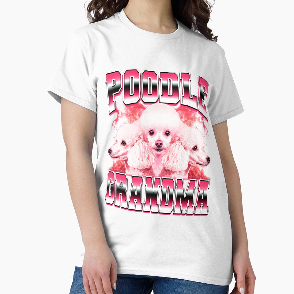 Poodle Grandma Dog 90s Bootleg Style by PaulTSchafer - Adult & Kids T-Shirts, Sweatshirts & Hoodies apparel design preview 2
