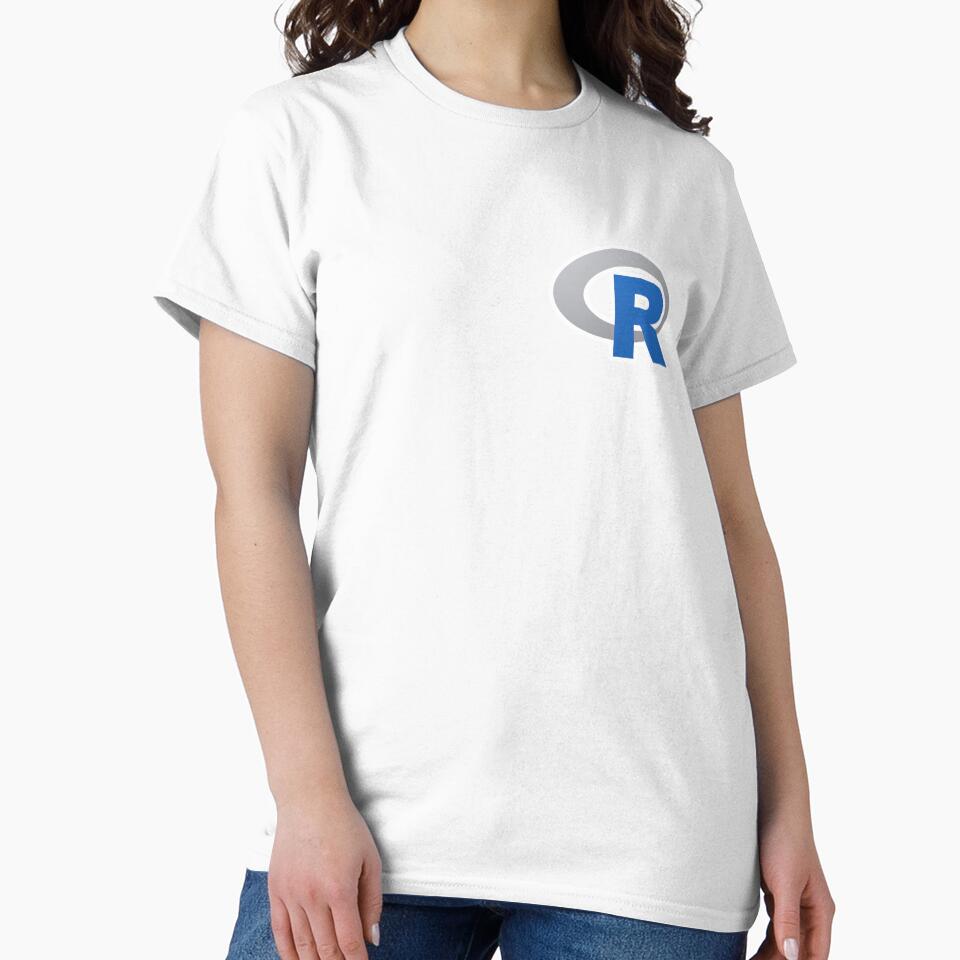 R Programming Language Data Stats Logo by take8 - Adult & Kids T-Shirts, Sweatshirts & Hoodies apparel design preview 2
