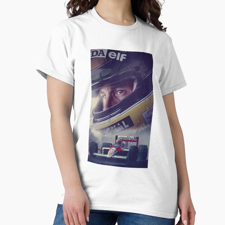 Wallpaper Illustration Ayrton Senna by - Adult & Kids T-Shirts, Sweatshirts & Hoodies apparel design preview 2