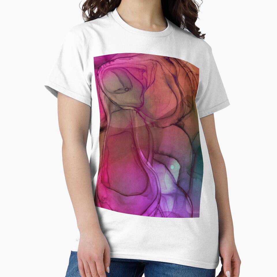 Abstract liquid art alcohol ink, marble design, - Adult & Kids T-Shirts, Sweatshirts & Hoodies apparel design preview 2