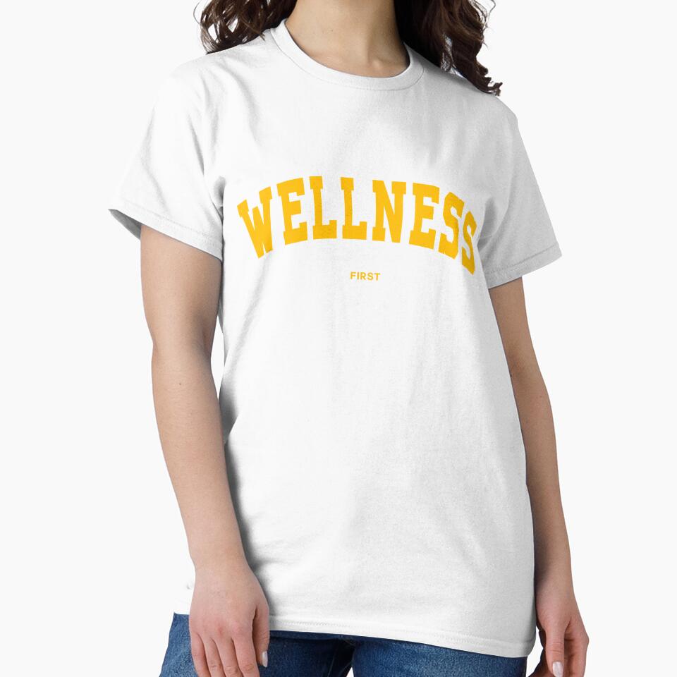 Wellness text yellow by Penxilstudio - Adult & Kids T-Shirts, Sweatshirts & Hoodies apparel design preview 2