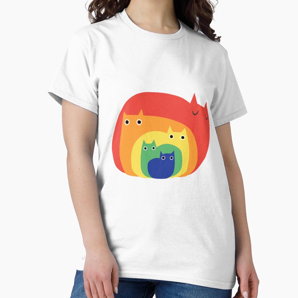 Rainbow cats by MangaCortaTees - Adult & Kids T-Shirts, Sweatshirts & Hoodies apparel design preview 2