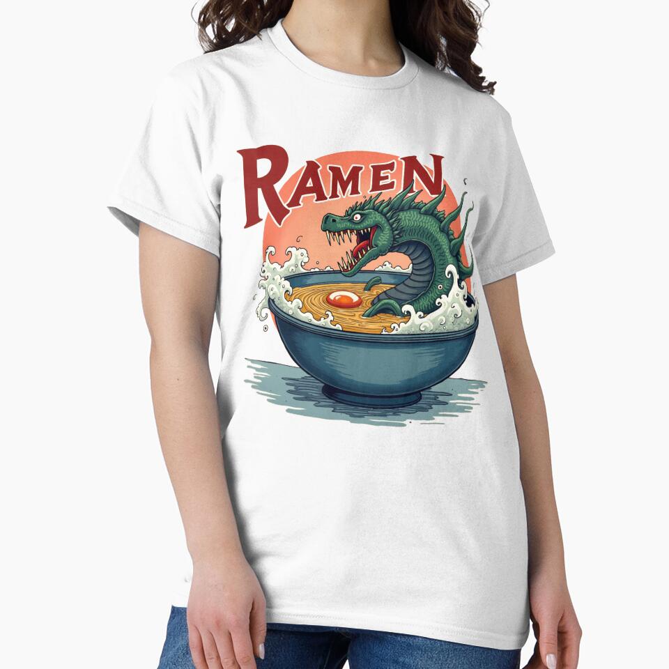Ramen monster by Inklivion - Adult & Kids T-Shirts, Sweatshirts & Hoodies apparel design preview 2