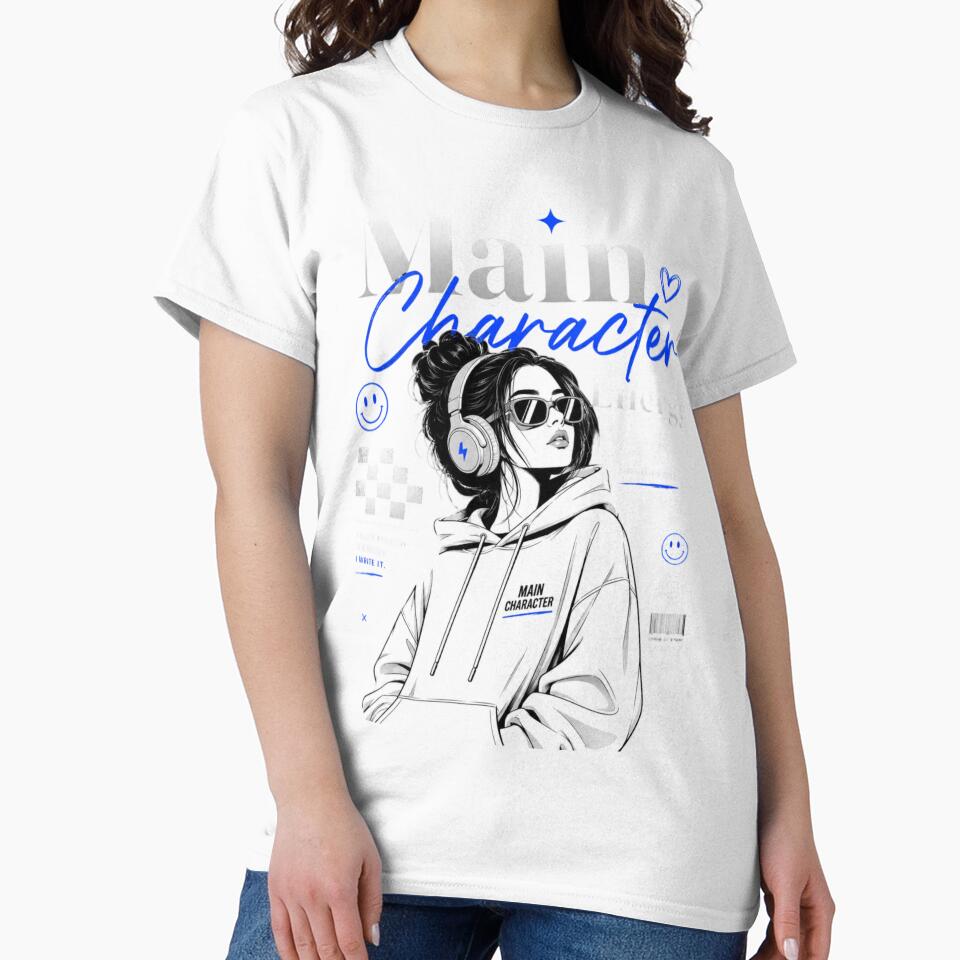 Main character energy by Prasakro - Adult & Kids T-Shirts, Sweatshirts & Hoodies apparel design preview 2