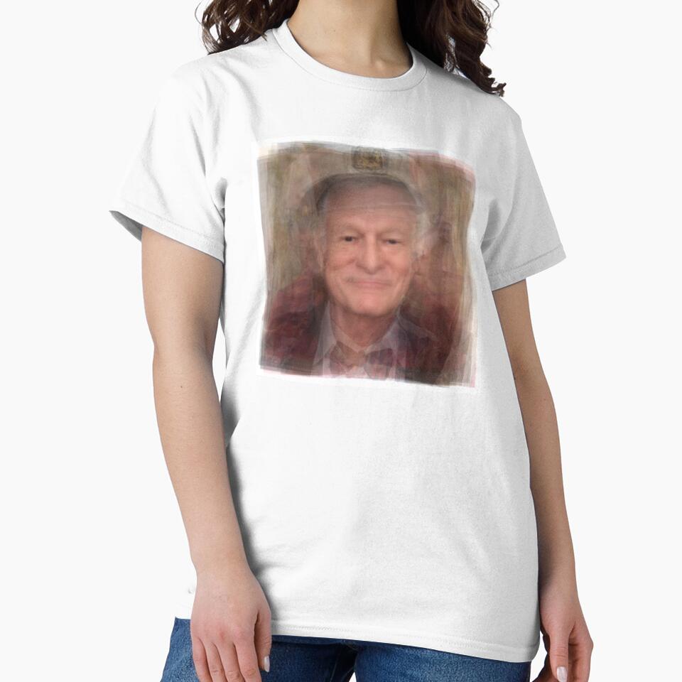 Hugh Hefner Portrait by Steven Socha - Adult & Kids T-Shirts, Sweatshirts & Hoodies apparel design preview 2