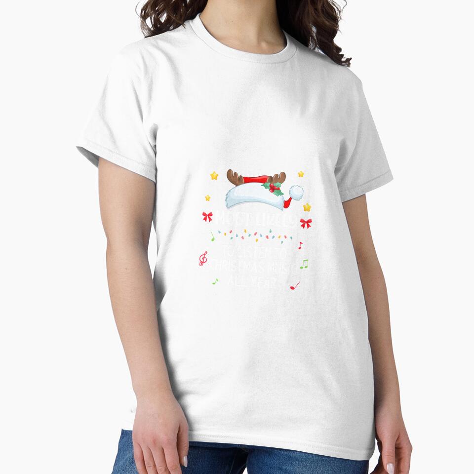 Most Likely To Listen Christmas Music All Year Family - Adult & Kids T-Shirts, Sweatshirts & Hoodies apparel design preview 2