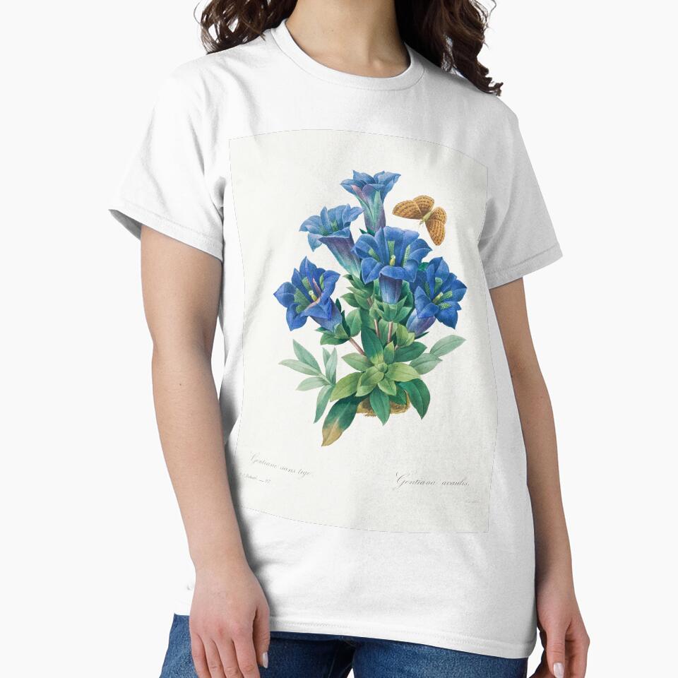 Gentiana Acaulis by randomorder - Adult & Kids T-Shirts, Sweatshirts & Hoodies apparel design preview 2