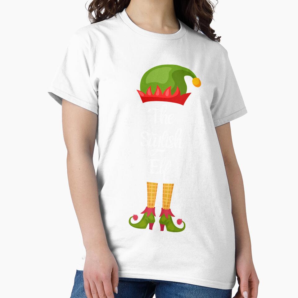 The Stylish Elf Family Christmas 2020 Gift by MoMasry - Adult & Kids T-Shirts, Sweatshirts & Hoodies apparel design preview 2