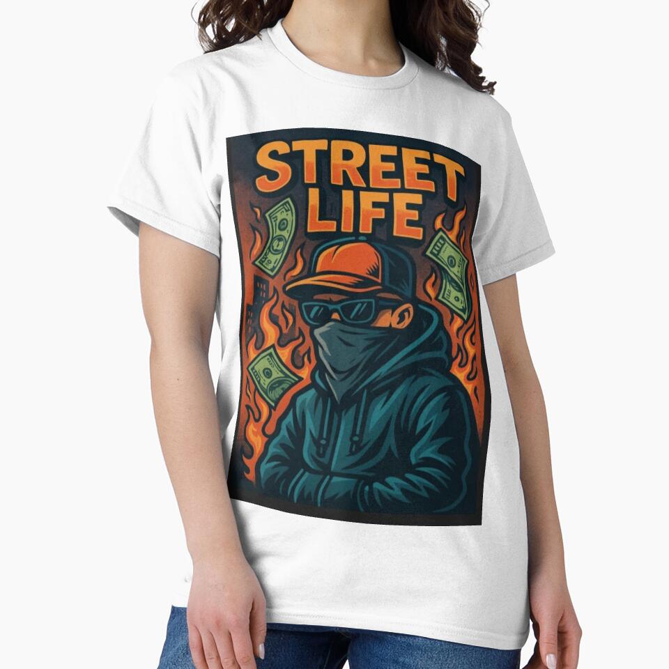 Street Life Savage Design by StreetWave01 - Adult & Kids T-Shirts, Sweatshirts & Hoodies apparel design preview 2