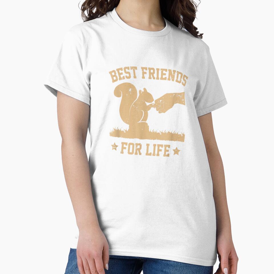 Squirrel Best Friend For Life Fist Bump by loutfileo - Adult & Kids T-Shirts, Sweatshirts & Hoodies apparel design preview 2