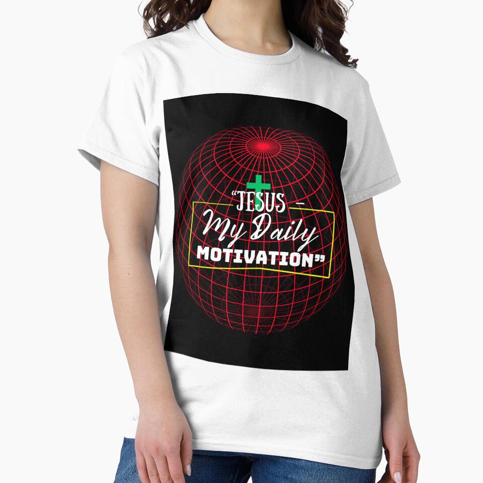 Jesus My Daily Motivation Faith Inspiration Christian - Adult & Kids T-Shirts, Sweatshirts & Hoodies apparel design preview 2