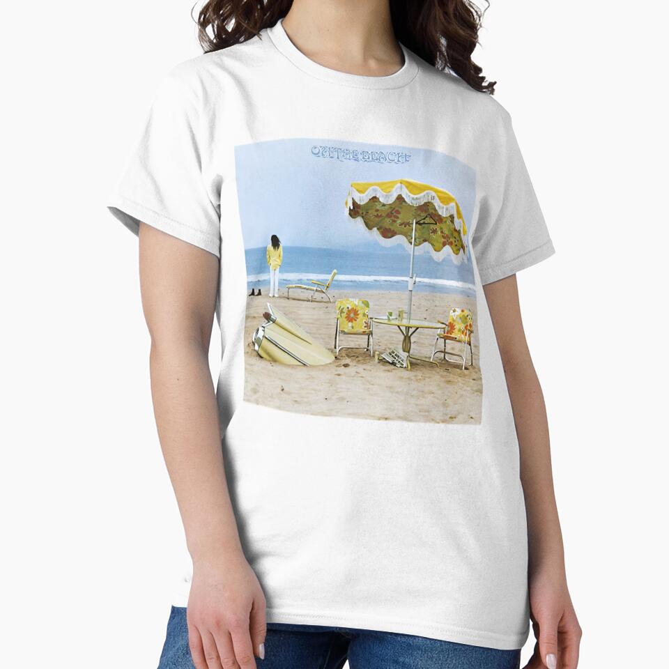 Neil Young On the Beach Album Cover Art Clic by - Adult & Kids T-Shirts, Sweatshirts & Hoodies apparel design preview 2