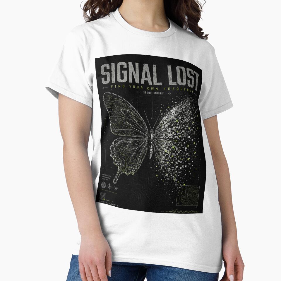 SIGNAL LOST FIND YOUR OWN FREQUENCY by Dusk Dawn - Adult & Kids T-Shirts, Sweatshirts & Hoodies apparel design preview 2