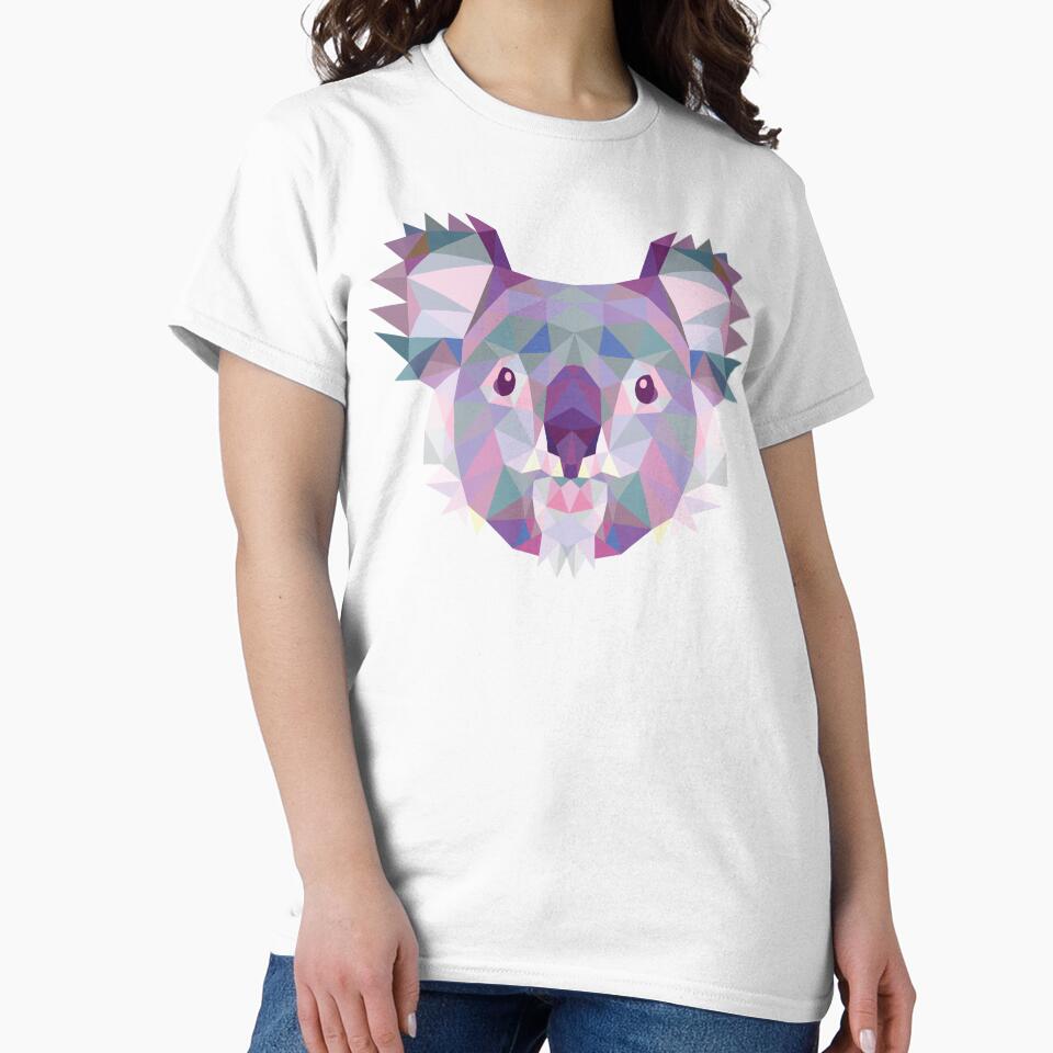 Koala Head Polygon by Fairyjam - Adult & Kids T-Shirts, Sweatshirts & Hoodies apparel design preview 2