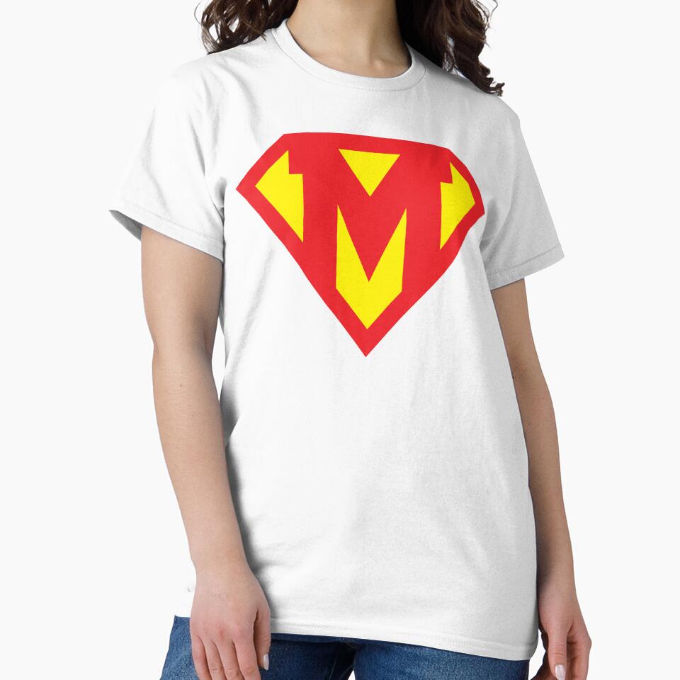 Letter M Superhero Symbol by Elvin Dantes - Adult & Kids T-Shirts, Sweatshirts & Hoodies apparel design preview 2