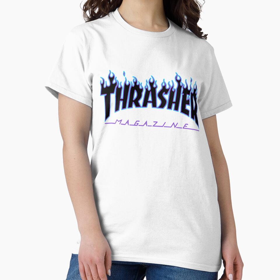 The Black Flamed Thrasmag With Purple And Blue - Adult & Kids T-Shirts, Sweatshirts & Hoodies apparel design preview 2