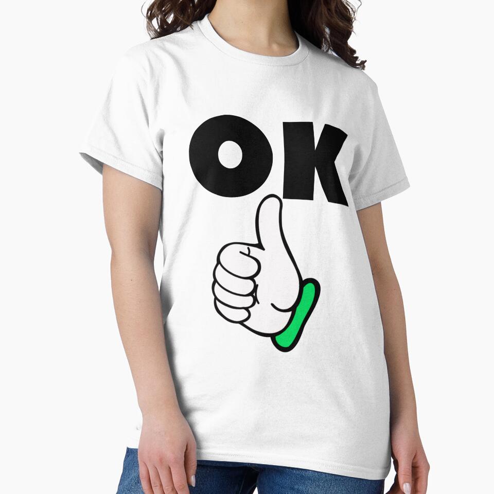 OK Thumbs Up Minimal Graphic Design by bulbul Islam - Adult & Kids T-Shirts, Sweatshirts & Hoodies apparel design preview 2