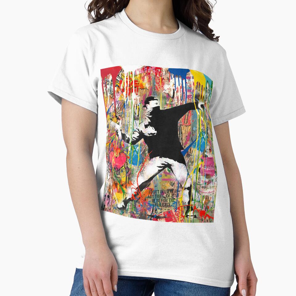 Flower Thrower Pop Street Art Colorful by - Adult & Kids T-Shirts, Sweatshirts & Hoodies apparel design preview 2
