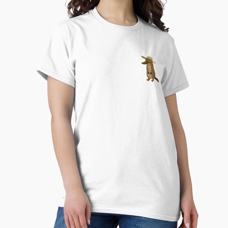 Platypus with Cowboy Hat by littlescrbbler - Adult & Kids T-Shirts, Sweatshirts & Hoodies apparel design preview 2