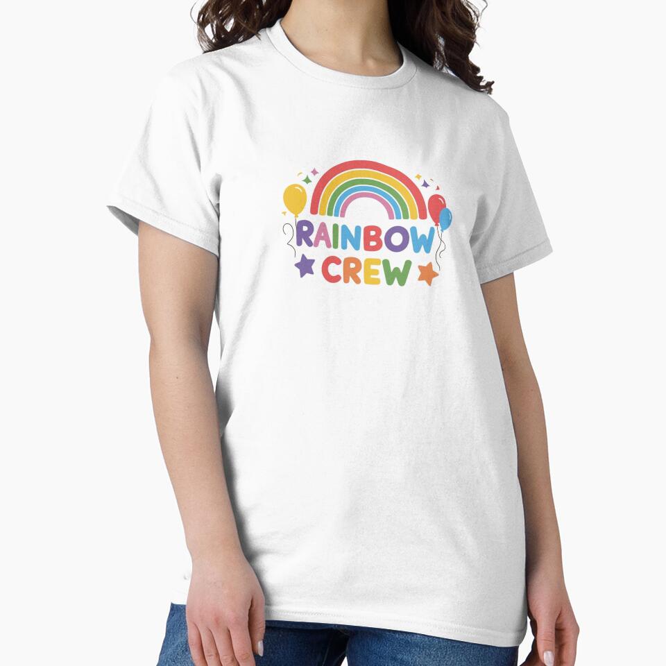 Rainbow Crew by Crafternoonswithcarissa - Adult & Kids T-Shirts, Sweatshirts & Hoodies apparel design preview 2