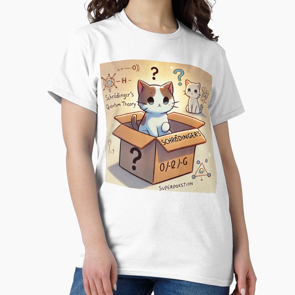 Schrödinger's cat by DreamKanvas - Adult & Kids T-Shirts, Sweatshirts & Hoodies apparel design preview 2