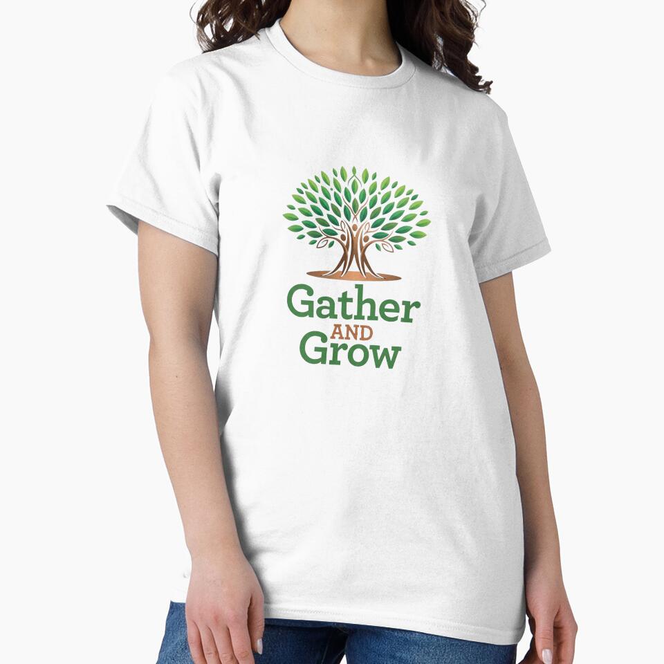 Gather and Grow Tree of Life Community Nature Logo by - Adult & Kids T-Shirts, Sweatshirts & Hoodies apparel design preview 2