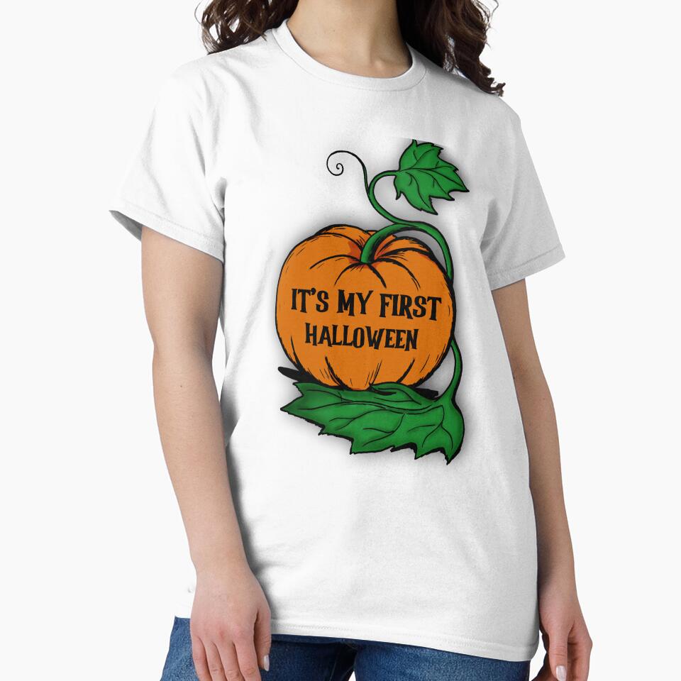 Copy of My First Halloween by Rokay Arts - Adult & Kids T-Shirts, Sweatshirts & Hoodies apparel design preview 2