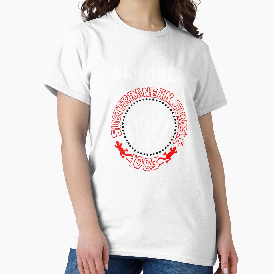Subterraneun Jungle Slim Fit Rámonés band by - Adult & Kids T-Shirts, Sweatshirts & Hoodies apparel design preview 2