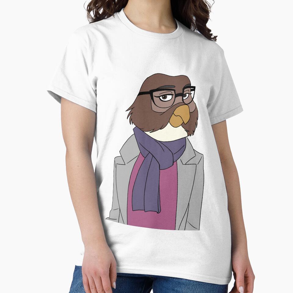 Stylish Owl Lady by pheebstheartist - Adult & Kids T-Shirts, Sweatshirts & Hoodies apparel design preview 2
