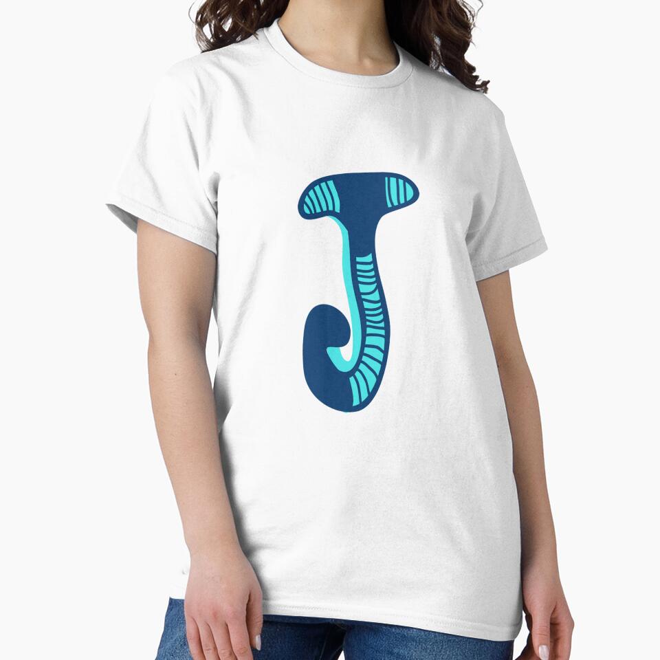 Initial Monogram J by Rajeev Singh - Adult & Kids T-Shirts, Sweatshirts & Hoodies apparel design preview 2