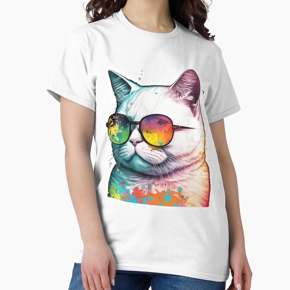 Cat glasses by JohnYabeta - Adult & Kids T-Shirts, Sweatshirts & Hoodies apparel design preview 2