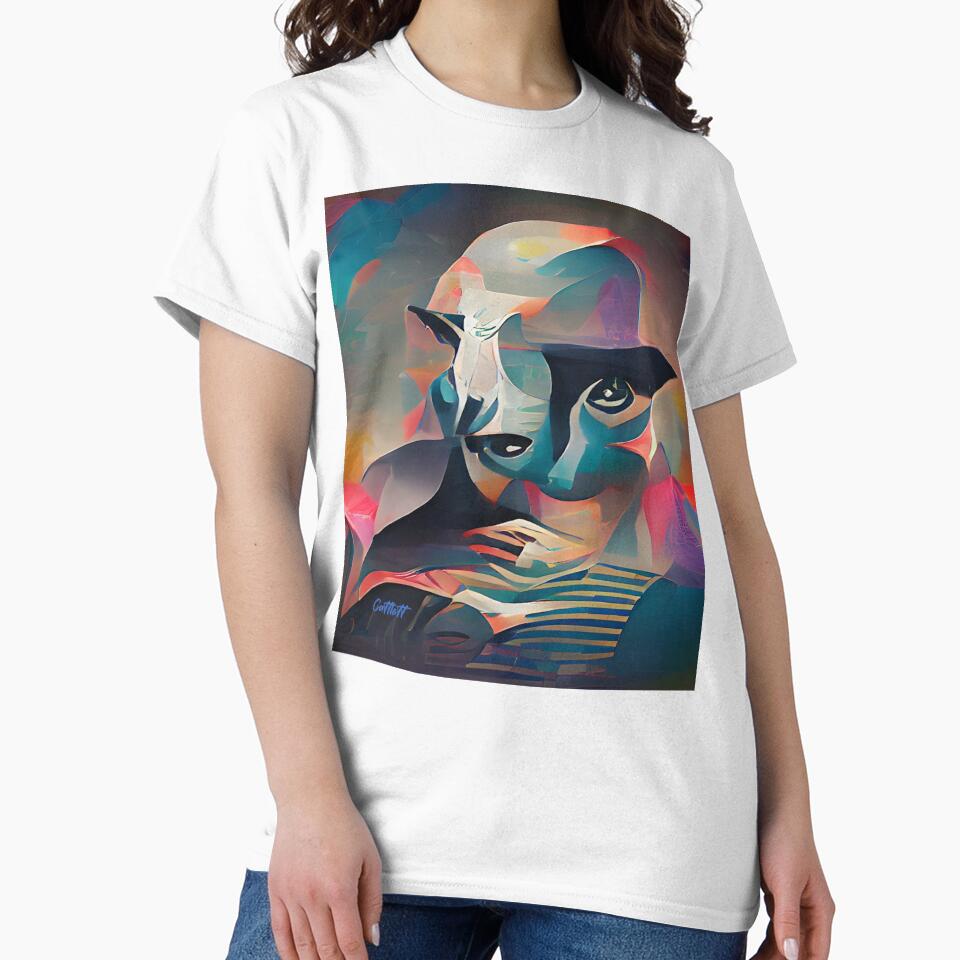 Modern Art Abstract Face -Style of Cubism by - Adult & Kids T-Shirts, Sweatshirts & Hoodies apparel design preview 2
