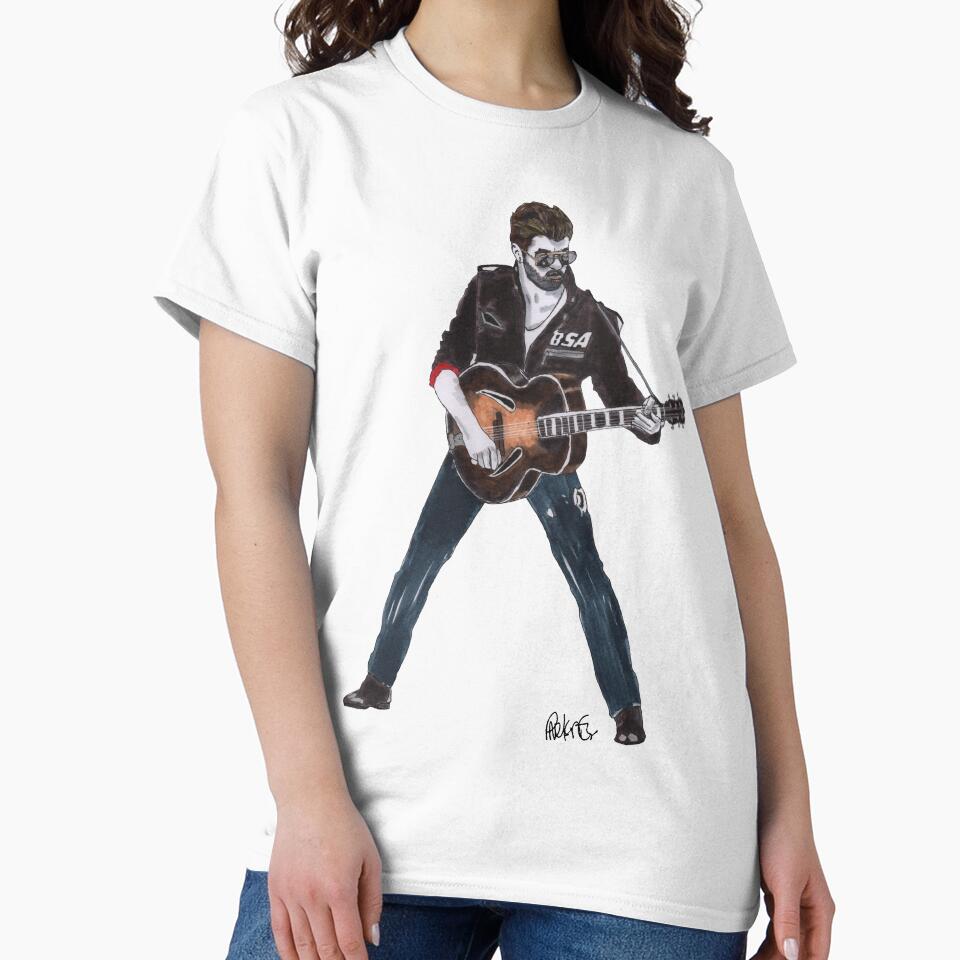 George Michael by Paul Nelson-Esch Art - Adult & Kids T-Shirts, Sweatshirts & Hoodies apparel design preview 2