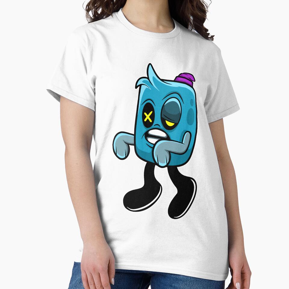 Blue zombie cartoon by behold27 - Adult & Kids T-Shirts, Sweatshirts & Hoodies apparel design preview 2