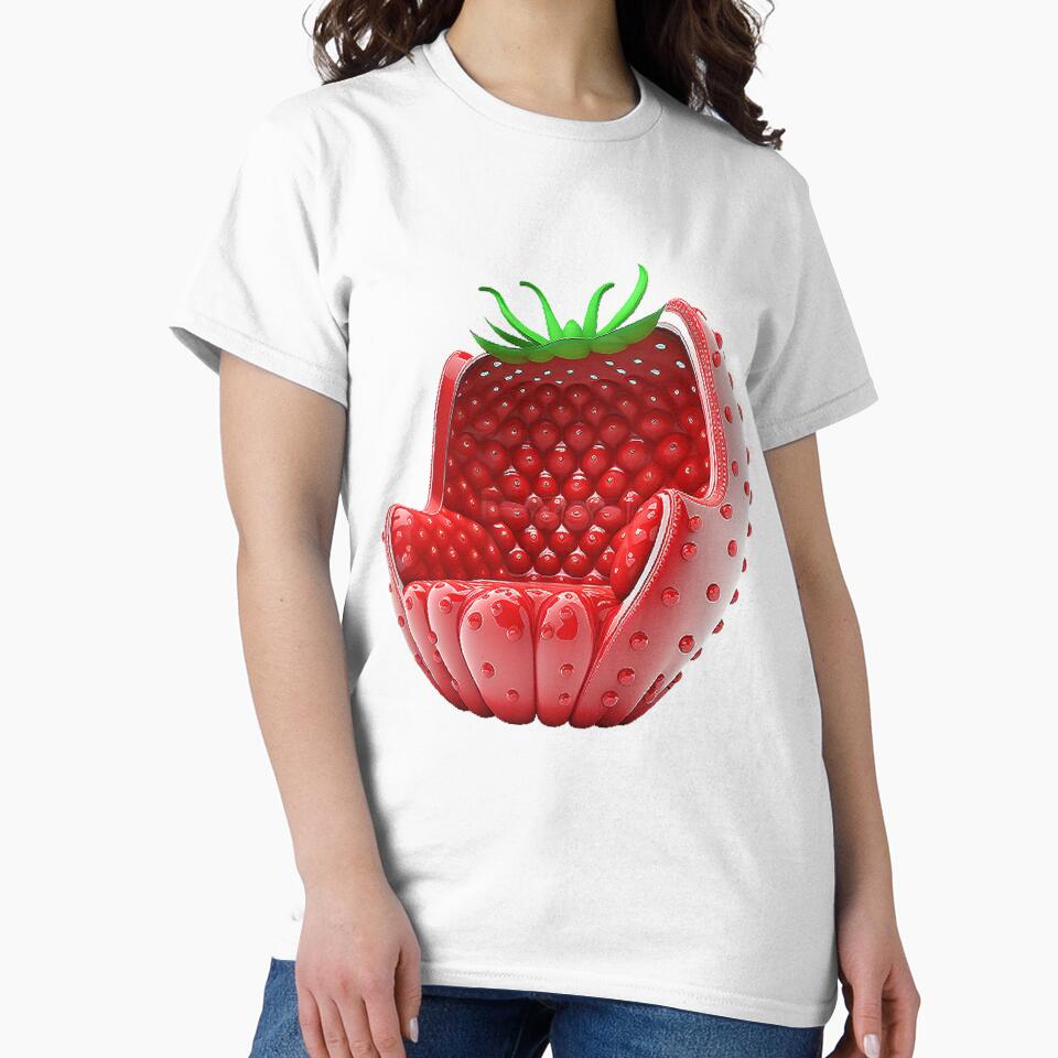 Futuristic Strawberry Chair Design by T3goods - Adult & Kids T-Shirts, Sweatshirts & Hoodies apparel design preview 2
