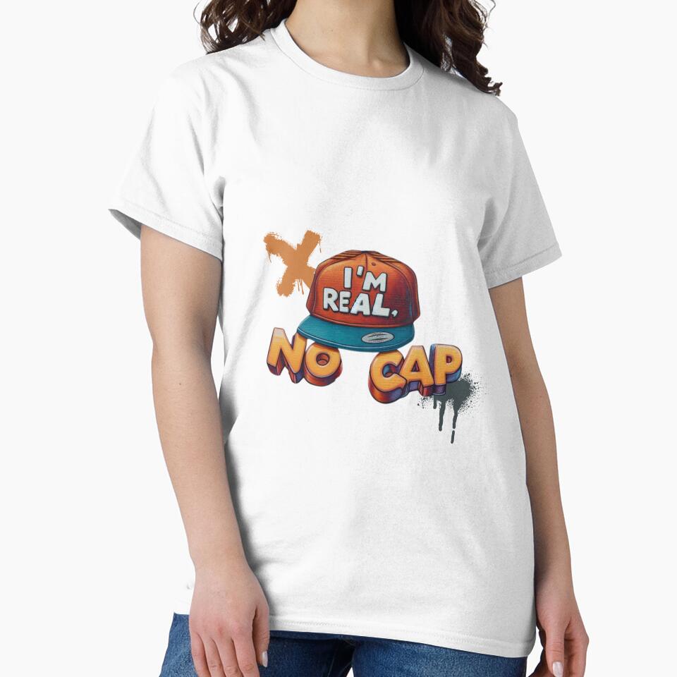 I'm real, no cap urban graffiti design by - Adult & Kids T-Shirts, Sweatshirts & Hoodies apparel design preview 2