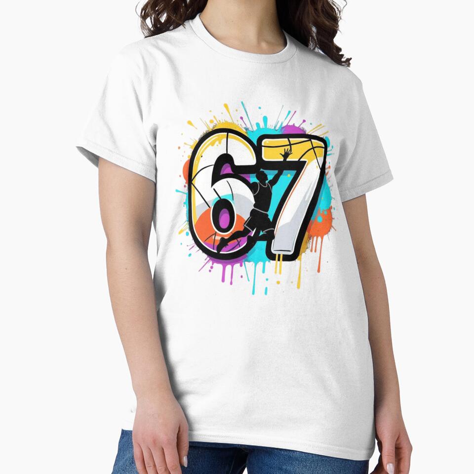 67 Basketball Meme Six Seven Slam Dunk Boys by - Adult & Kids T-Shirts, Sweatshirts & Hoodies apparel design preview 2