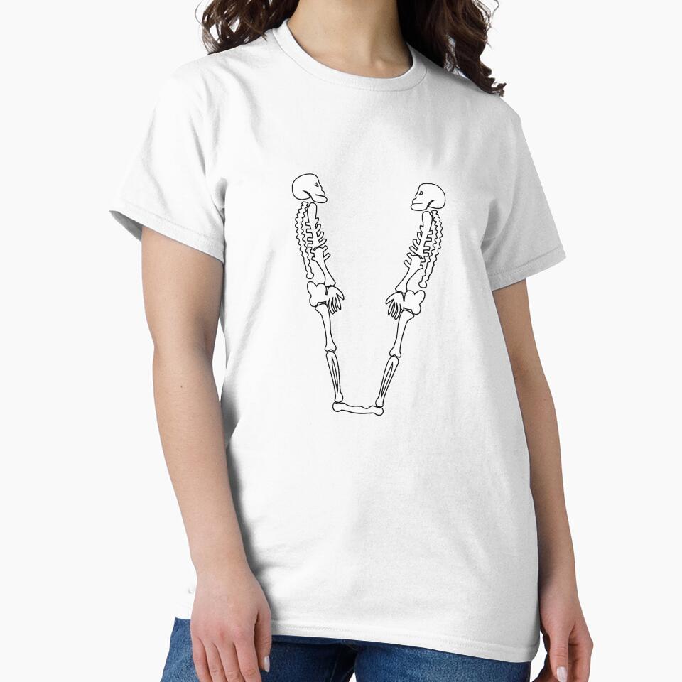 Skulls doing yoga initial monogram V by Rajeev Singh - Adult & Kids T-Shirts, Sweatshirts & Hoodies apparel design preview 2
