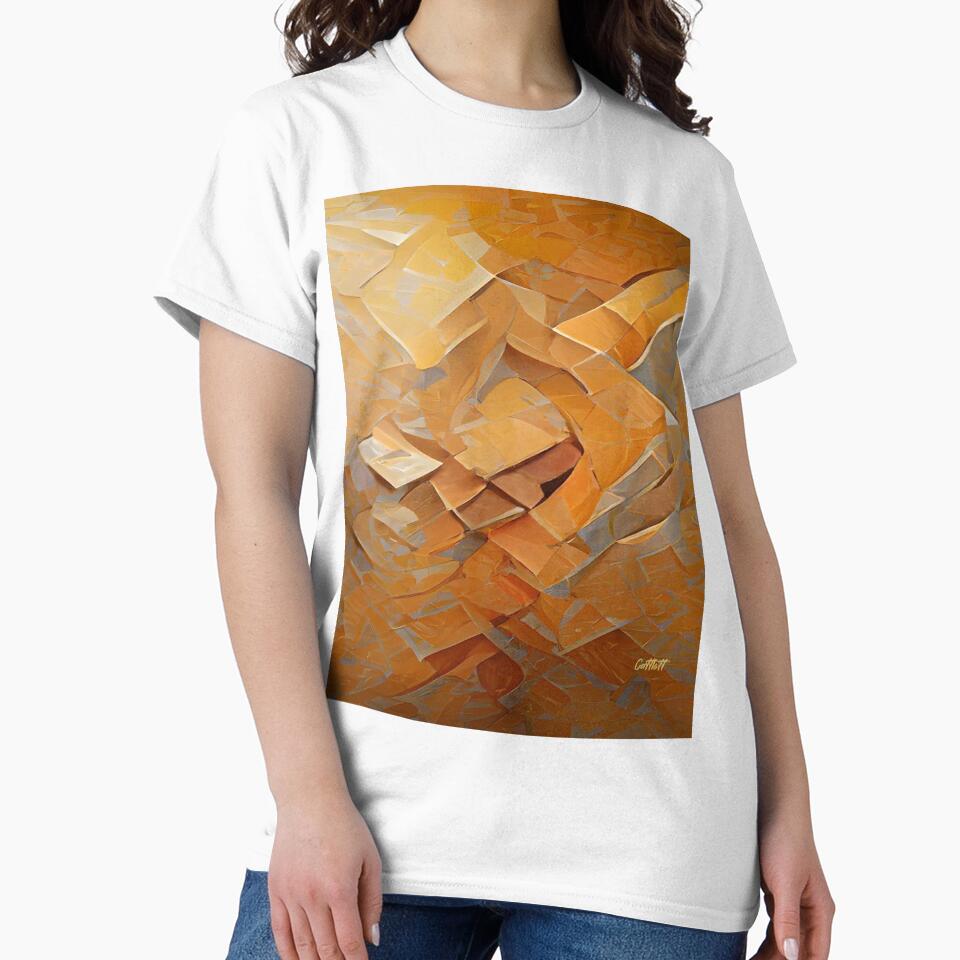 Modern Abstract Art Orange by CattlettArt - Adult & Kids T-Shirts, Sweatshirts & Hoodies apparel design preview 2