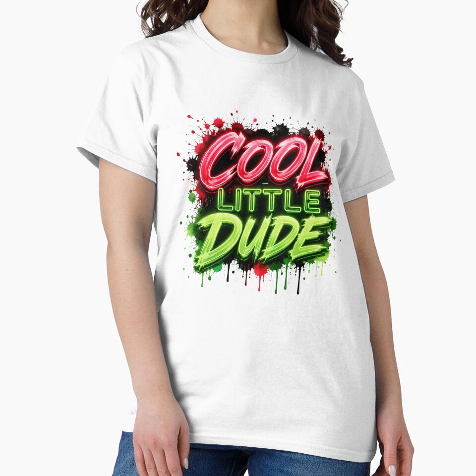 Cool Little Dude Neon Graffiti Art by DemDonTe - Adult & Kids T-Shirts, Sweatshirts & Hoodies apparel design preview 2