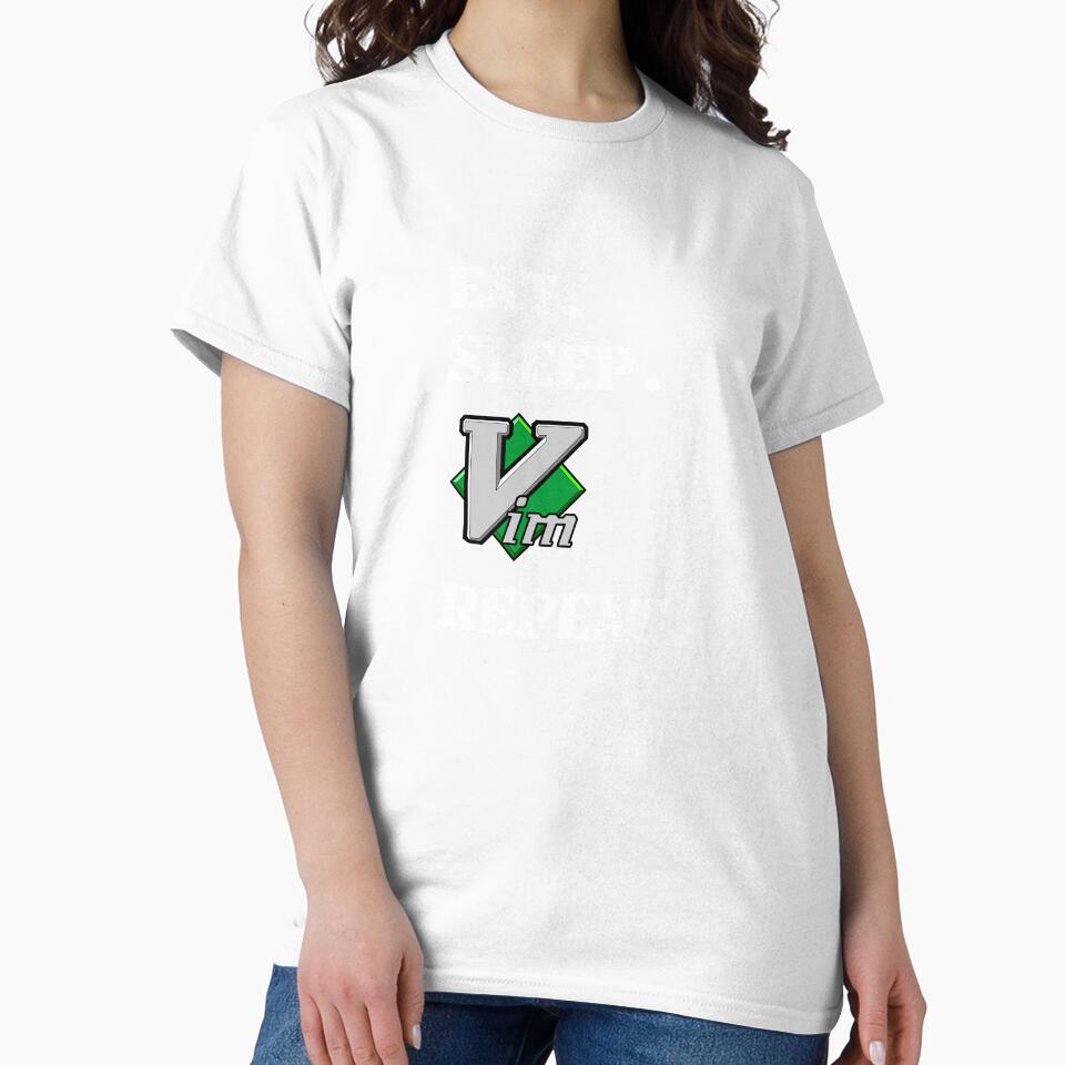 Eat Sleep Vim Repeat Vi IMproved Editor by Rainwater - Adult & Kids T-Shirts, Sweatshirts & Hoodies apparel design preview 2