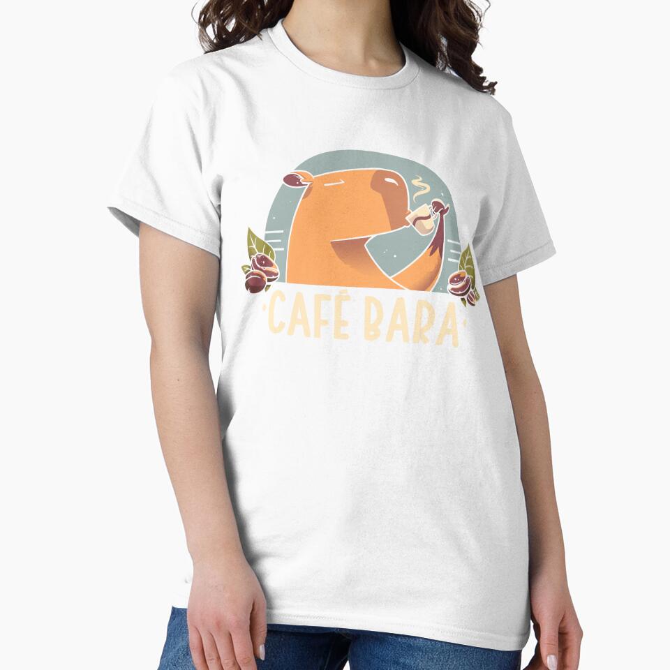 CafeBara Cute Coffee Capybara by Snouleaf - Adult & Kids T-Shirts, Sweatshirts & Hoodies apparel design preview 2