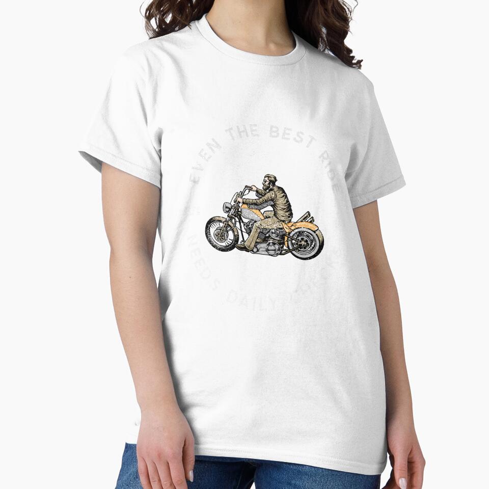 Bikers Even the Best Ride Needs Daily Checks Design - Adult & Kids T-Shirts, Sweatshirts & Hoodies apparel design preview 2