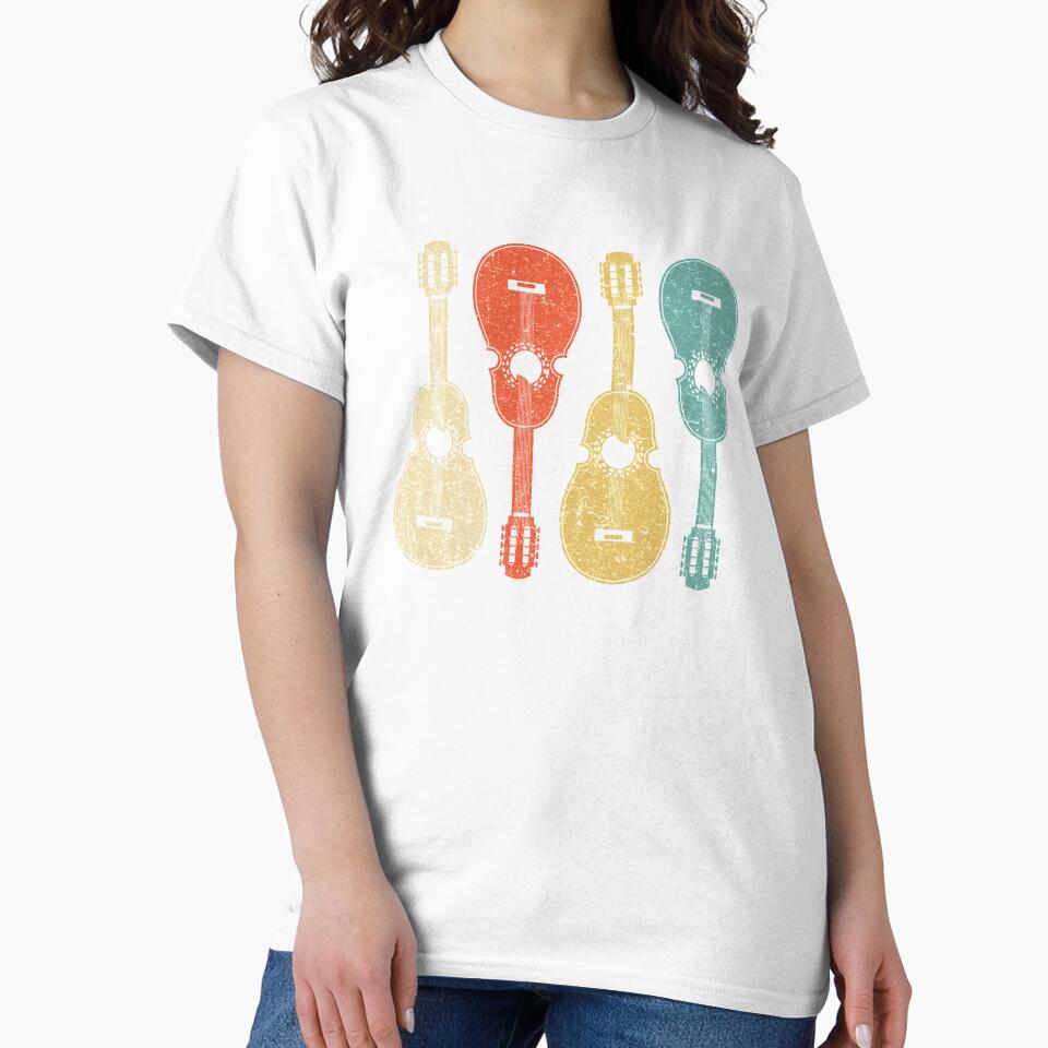 Cuatro De Puerto Rico Vintage Music Instruments by - Adult & Kids T-Shirts, Sweatshirts & Hoodies apparel design preview 2