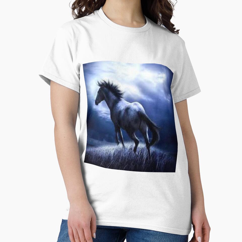 Horse with Blue Sky Good Design by Sameer Shrivastava - Adult & Kids T-Shirts, Sweatshirts & Hoodies apparel design preview 2