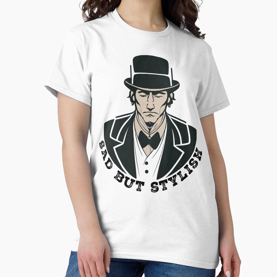 Mens Sad but stylish by GROVE - Adult & Kids T-Shirts, Sweatshirts & Hoodies apparel design preview 2