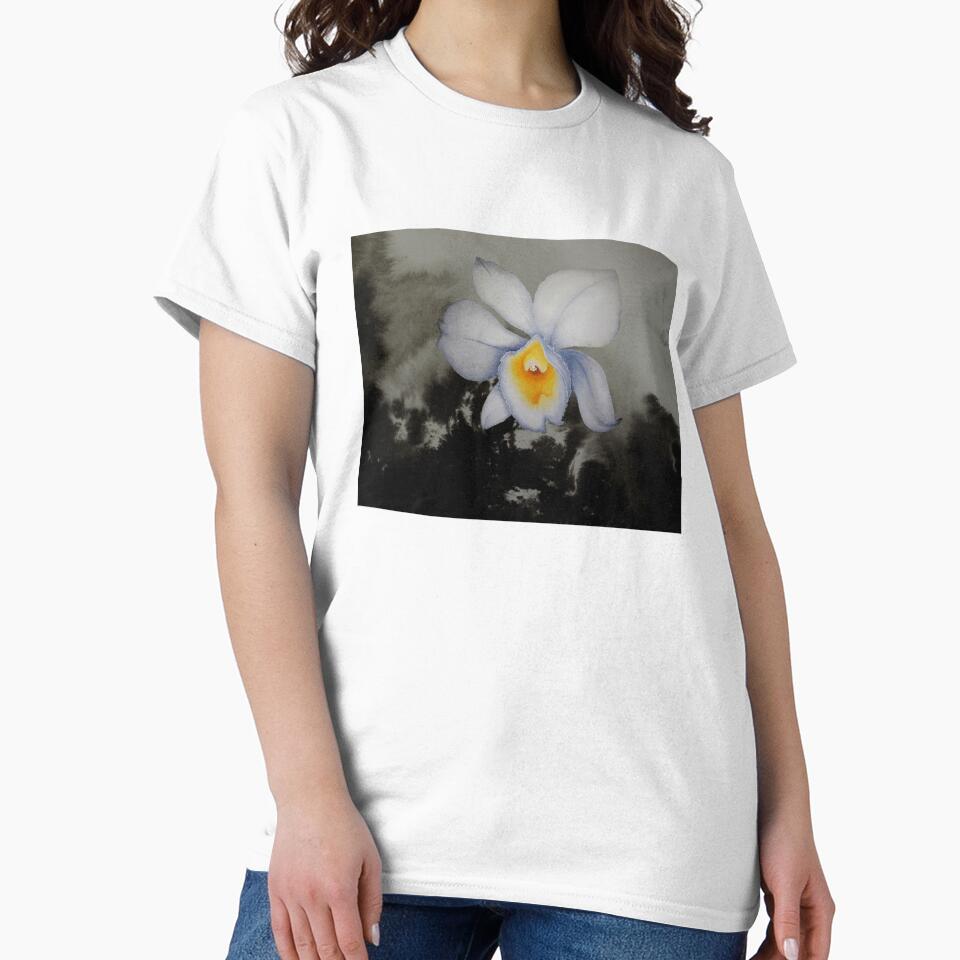 White Orchid 2 by pracha - Adult & Kids T-Shirts, Sweatshirts & Hoodies apparel design preview 2