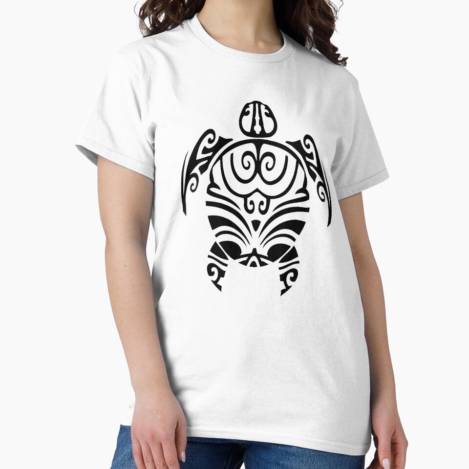 Maori turtle tribal tattoo by huggymauve - Adult & Kids T-Shirts, Sweatshirts & Hoodies apparel design preview 2